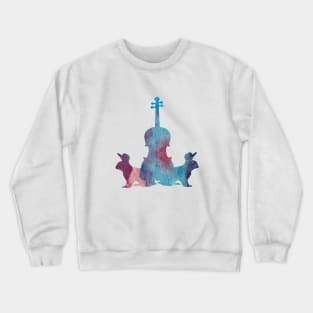 Rabbits and viola Crewneck Sweatshirt